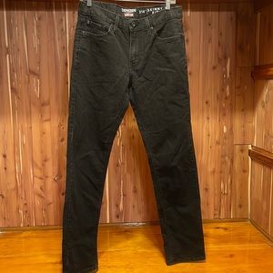 Mens Levis Denizen 216 skinny fit black jeans 30/32